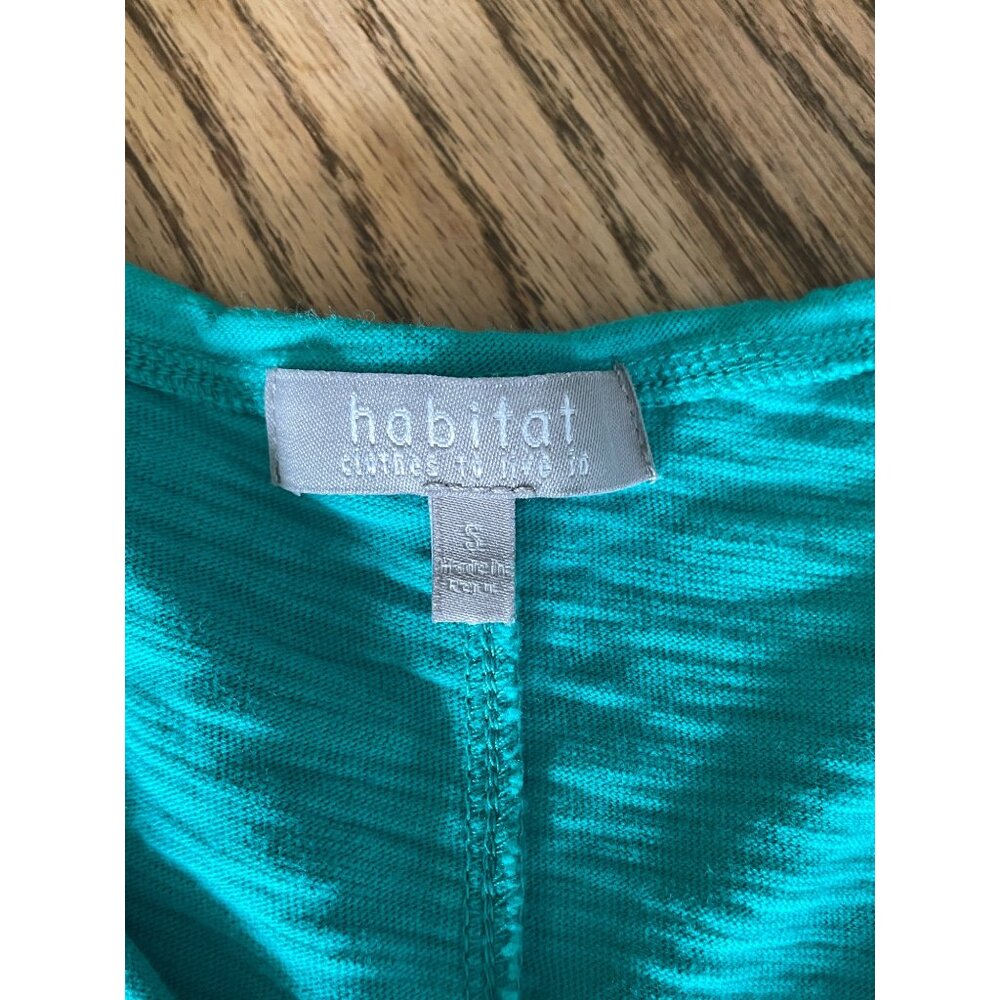 Habitat Midi Sleeveless Dress Womens S Teal Asymmetrical Hem Pockets Beach - Picture 4 of 7